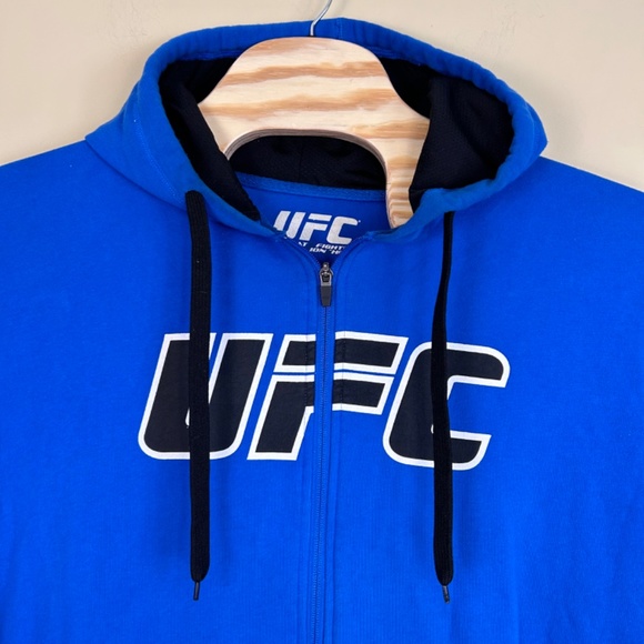 UFC men’s zippered hoodie Royal blue size large- x-large tall - Picture 2 of 10